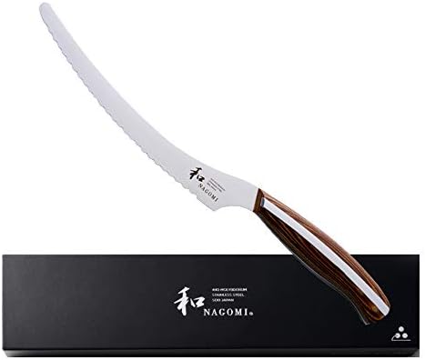 [נגומי] סכין עוגה משוננת בגודל 6 אינץ ' - תוצרת סקי, יפן-להב ב-440 א וידית פקקווד נוחה-סכין חדה יפנית